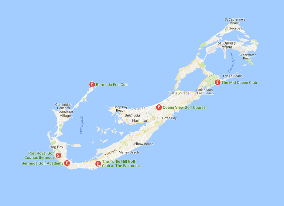 Bermuda Golf Map 